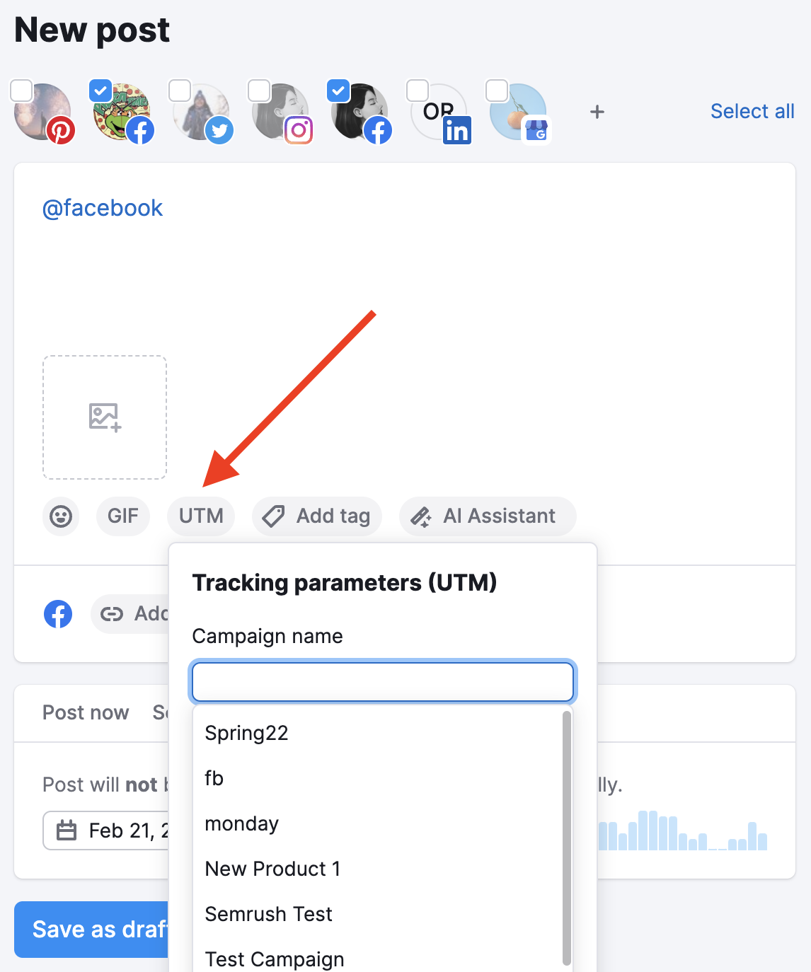 utm tag settings
